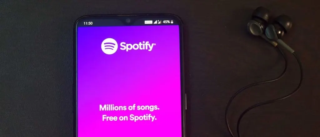 モバイル端末のspotifyアプリを開いたところ